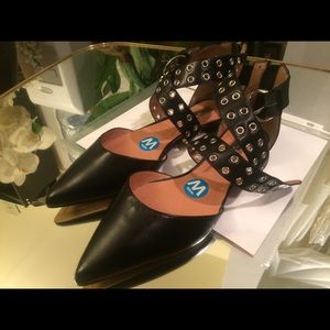 Halogen black strap  sandals (Wide)